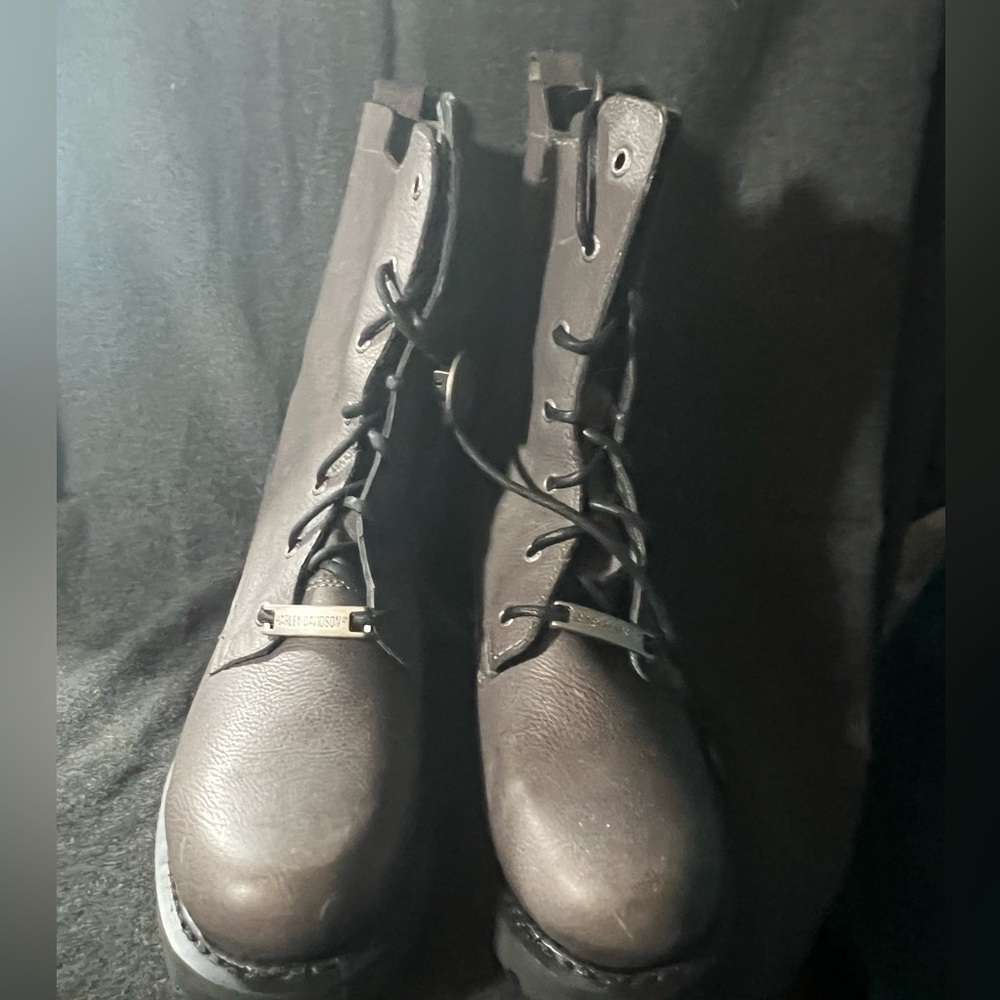 Grey Harley Davidson Boots